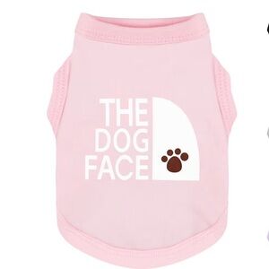 The Dog Face' Print. Small and Medium Breeds, Dog Shirt S Pink brand new